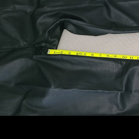 I.N.C. DENIM FAUX LEATHER  MID RISE STRAIGHT LEG BLACK PANTS SIZE 10/30 - Picture 10 of 16